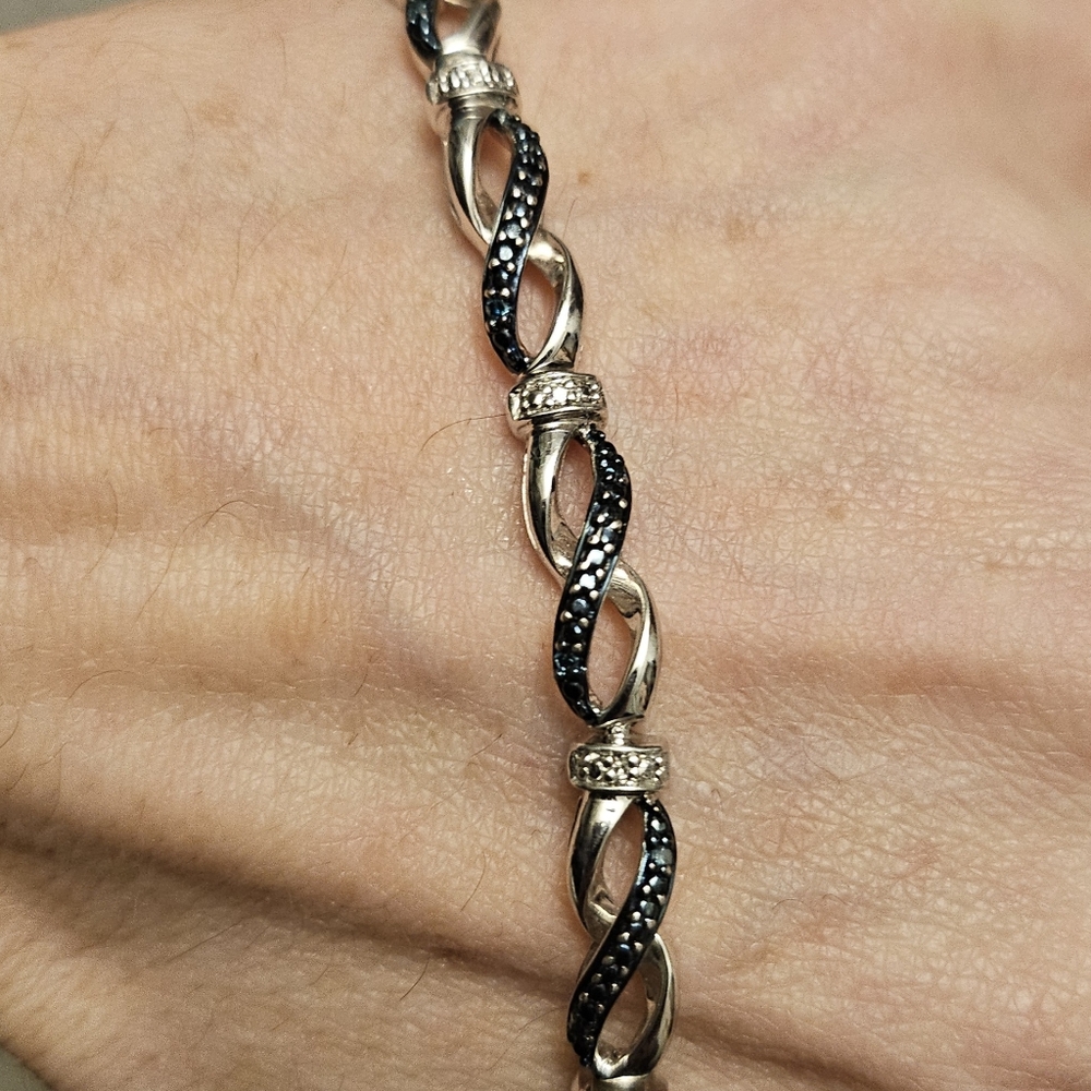 Black, White, and chameleon diamond ring/bracelet/pendant set